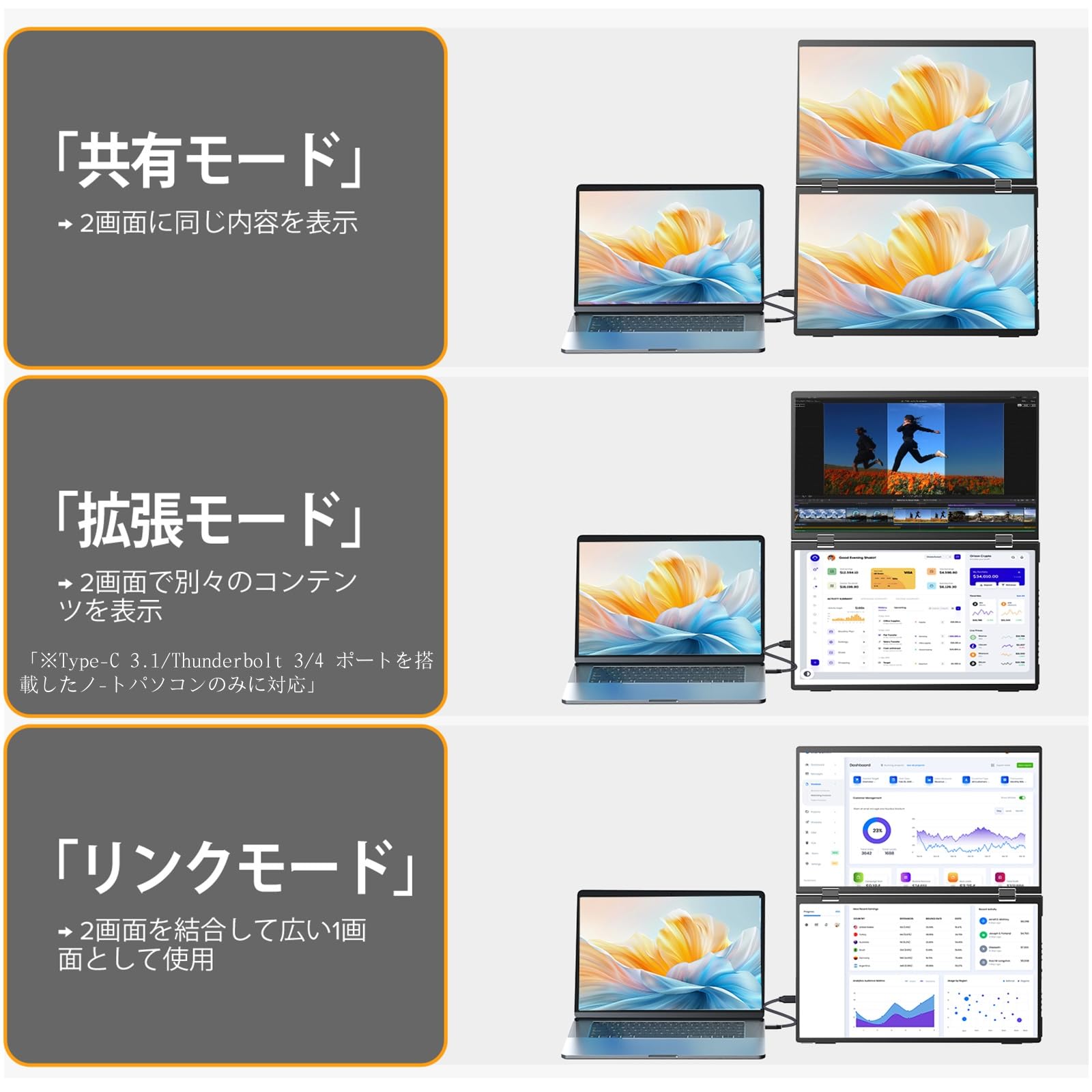 Amazon.co.jp: デュアル モバイルモニター 15.6インチ Newsoul